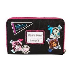 Loungefly - Mattel - Monster High - Portafoglio con zip Crest - MHWA0001